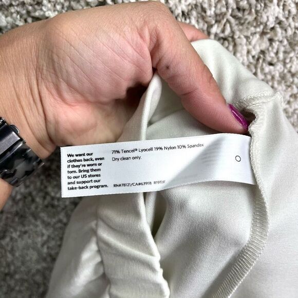 Eileen Fisher Pants Women’s Small Bone White Flex Tencel Ponte Slouchy Ankle NWT - Picture 7 of 8